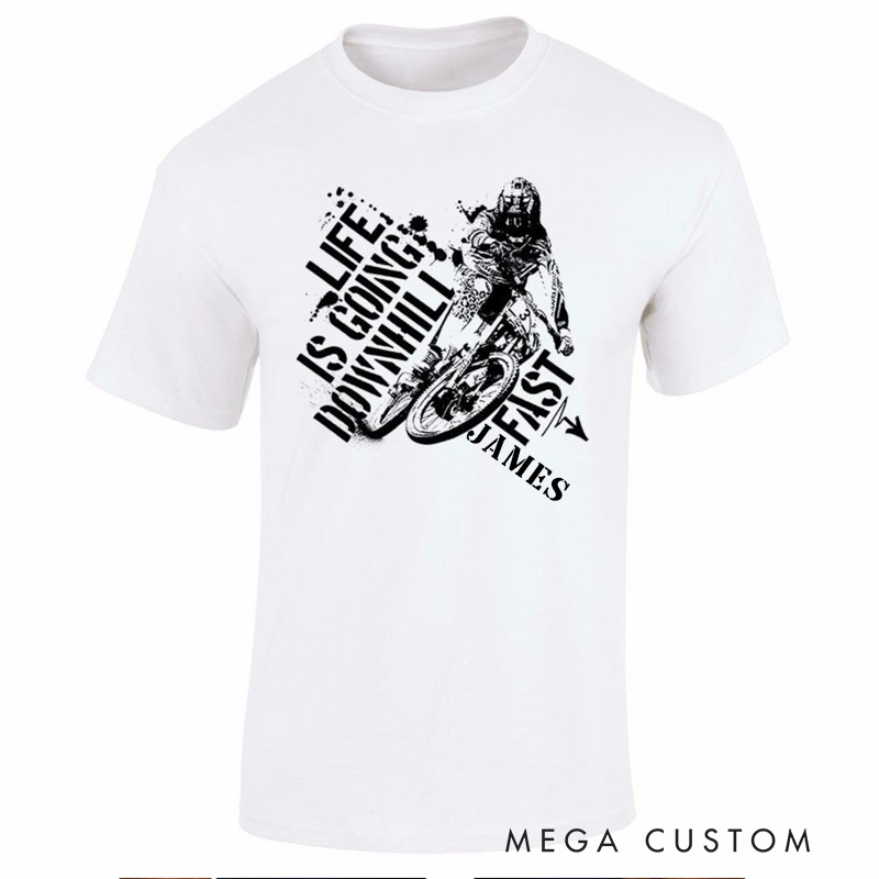 Personalized Classic Tshirt Mountain Biking Gift MTB Cyclist Biker T Shirt for Cycling Lovers