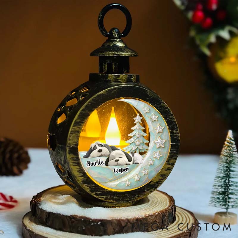 Personalized Dog Lover Beside Pearl of You Christmas Lantern
