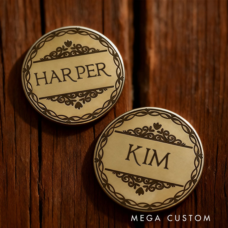 Personalized Couple Date Night Decision Coin with Wood Box Newlyweds Flip to Decide Coin Valentine's Day Gift for Boyfriend Girlfriend Husband Wife