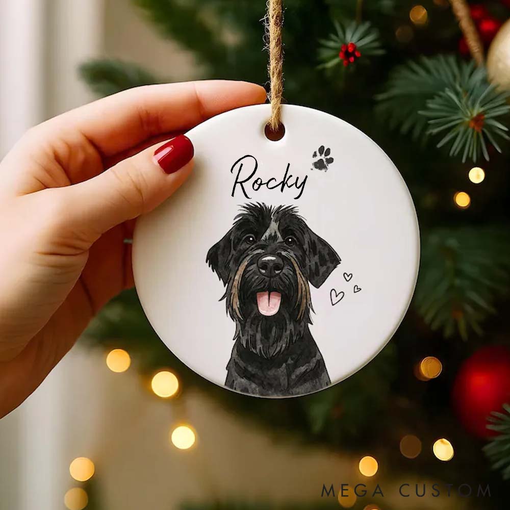 Personalized Pet Lover Watercolor Pet Photo Ornament