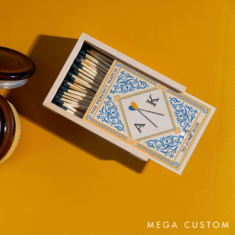 Personalized Couples Matchbox Couple Date Night Matchbox Engagement Wedding Gift Matchbox for Couple Anniversary Gifts 