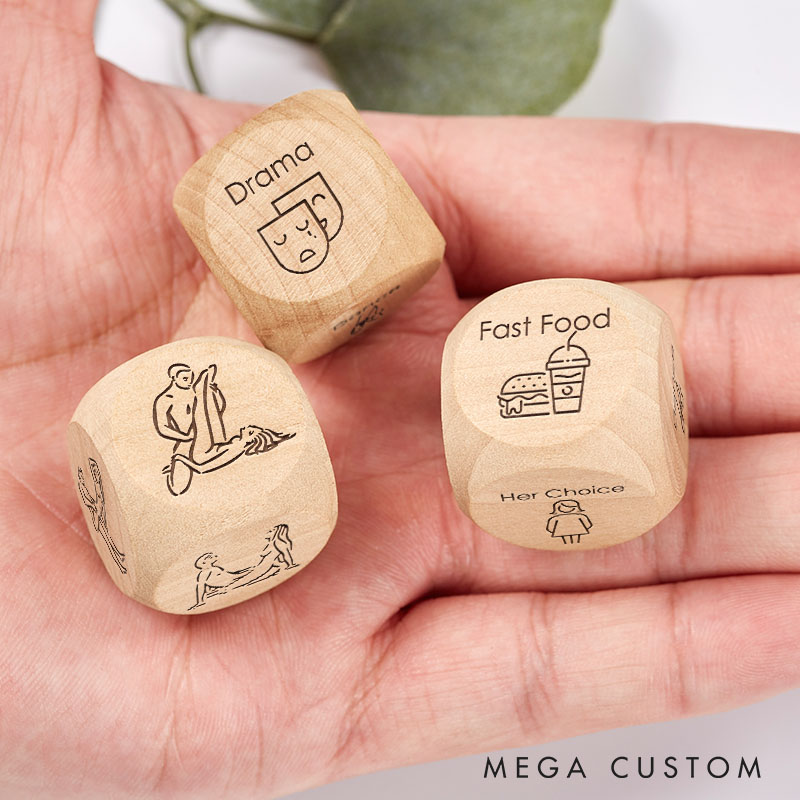 Personalized Couple Couple Date Night Dice Newlyweds Sexy Position Dice Valentine's Day Gift for Husband Wife Boyfriend Girlfriend Date Night Ideas