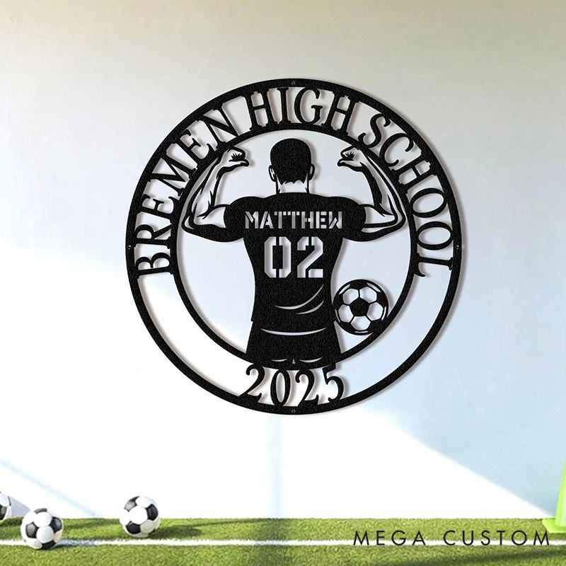 Personalized Soccer Metal Sign with Perfect Gift for Sport Player 