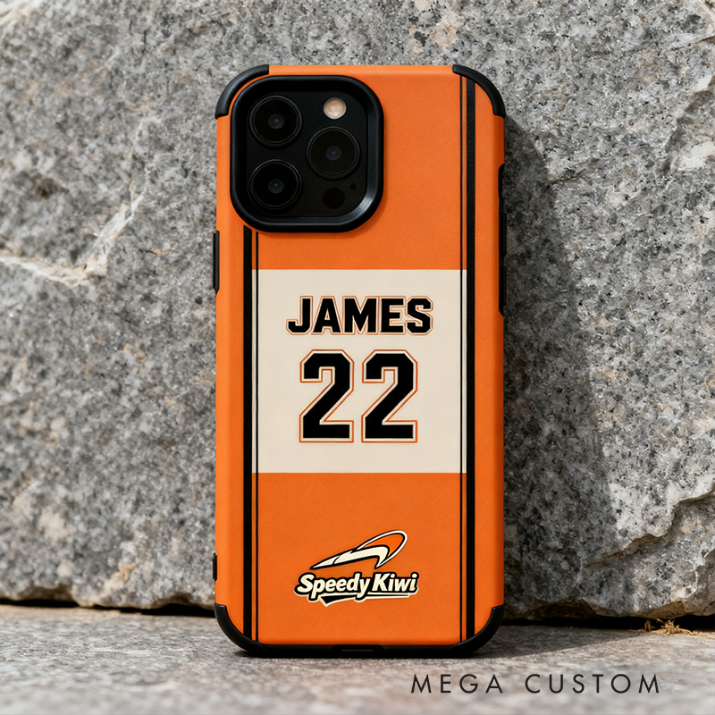 Personalized Vintage Racing Phone Case Custom Name and Number Retro Car Style Gift for Racers and Racing Lovers