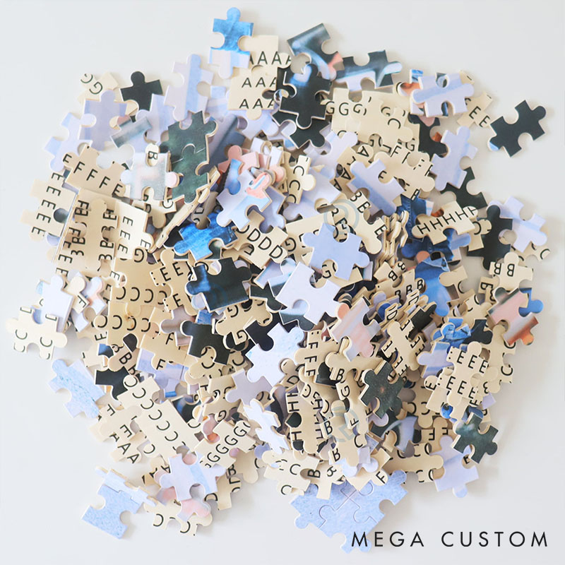 Personalized Couple Photo Puzzle with Box Custom Newlyweds Portrait Jigsaw Puzzle from Your Own Picture Wedding Valentine's Day Anniversary Gift