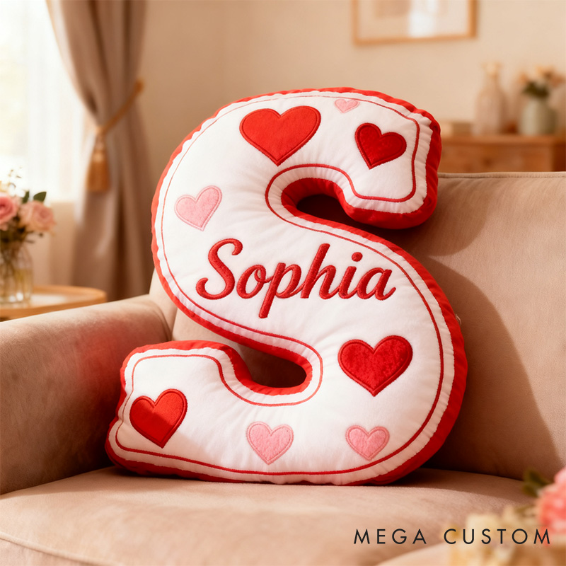 Personalized Couple Letter Pillows Couple Initials Name Holiday Pillow Christmas Gift Valentine's Pillow for Couple