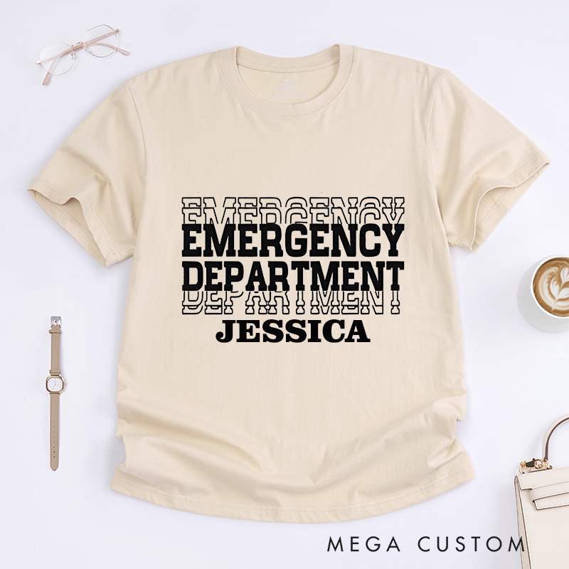 Personalized Nurse T-Shirts Emergency Department Fashion Design T-Shirts
