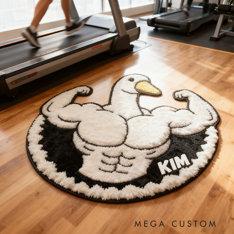 Personalized Silly Goose Lifting Doormat and Workout Transform Gym Space with Custom Name Powerlifting Gift Funny Fitness for Fitness Gym Owner Lovers