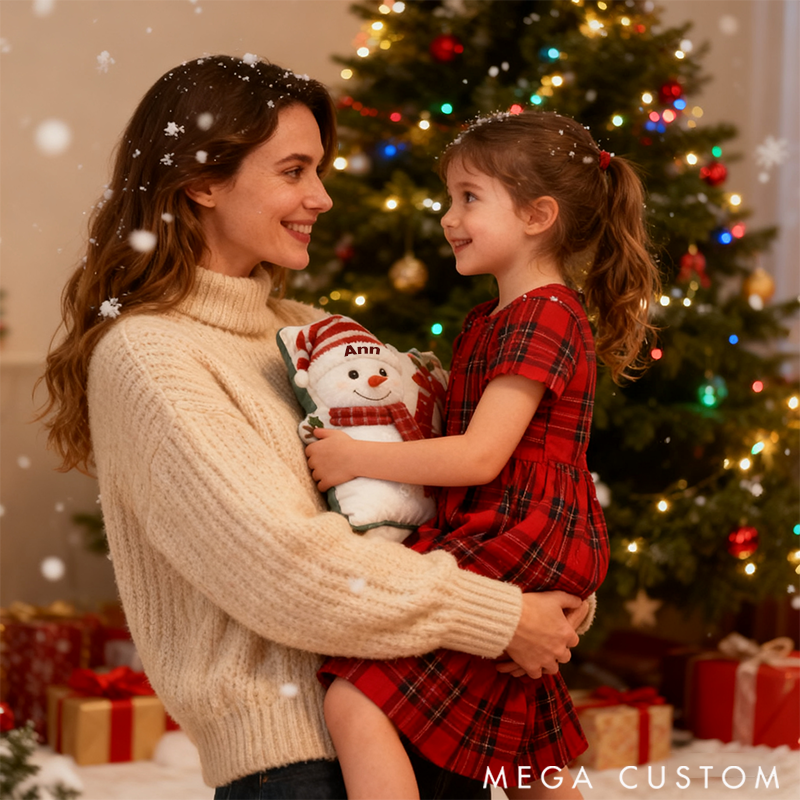 Personalized  Letter Pillow Christmas Gift  with Custom Name Design for Daughter Son Family