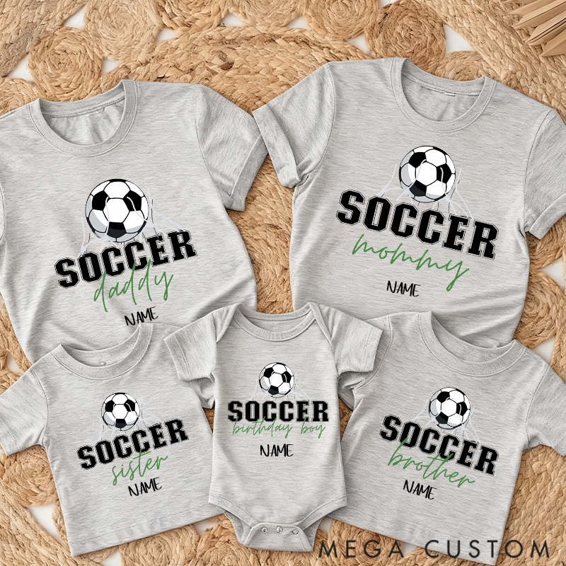 Personalized Family Soccer Matching Outfits for Cheerful Game Moments
