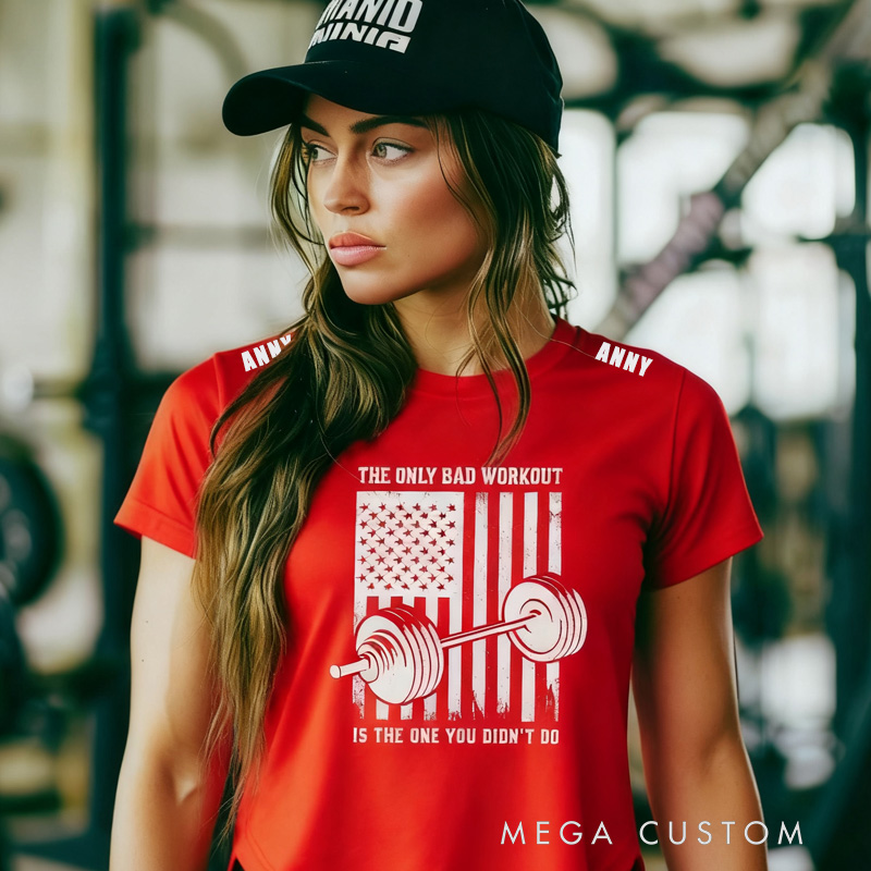 Personalized Gym Sublimation Classic T-Shirt Workout Weightlifting Workout Sayings for Fitness Gym Lovers