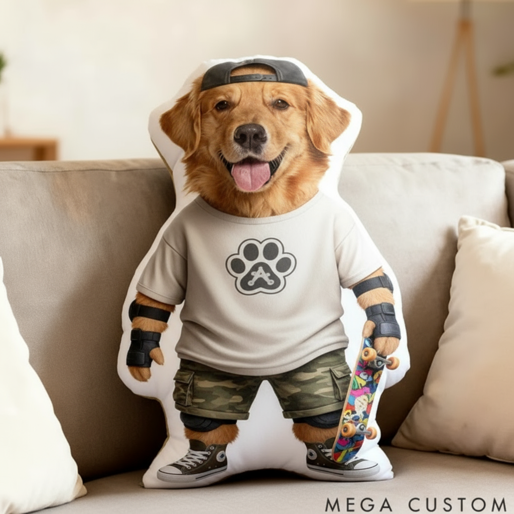 Personalized Pet Lover Sports Themed Custom Photo Cute Pillow