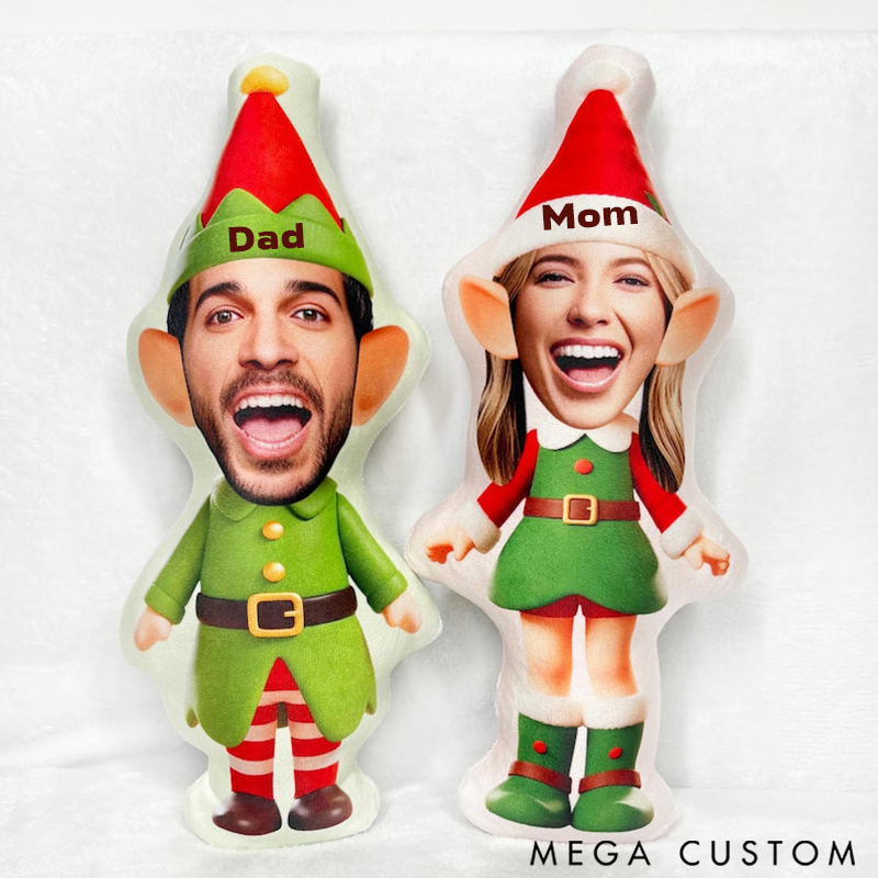 Personalized Cute Christmas Pillow Gift with Cartoon Styles for Family Members