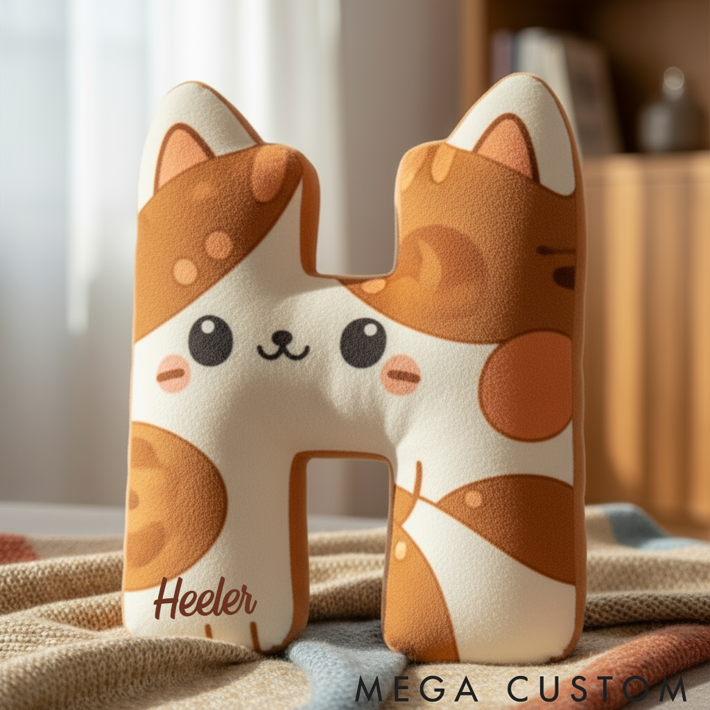 Personalized Cat Lover Cat Letter Pillow Graphic 3D Print Pillow