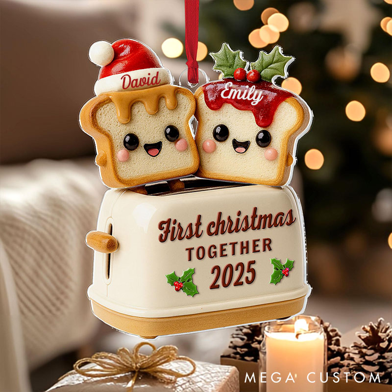 Personalized Couple First Christmas Together Ornament Peanut Butter and Jelly Ornament Couple Gift for Boyfriend Girlfriend Christmas Gift