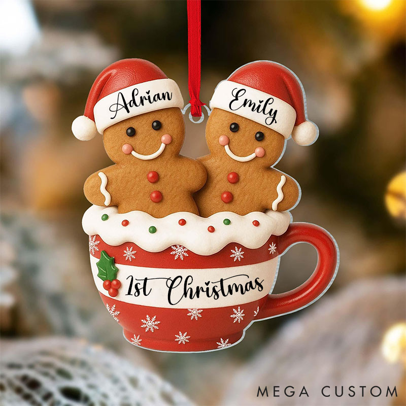 Personalized Gingerbread Couple Christmas Ornament New Couple Keepsake Gift Xmas Together Ornaments Gift for Couples