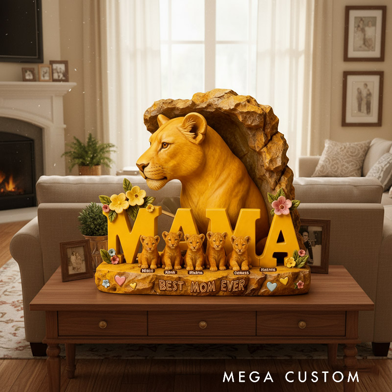 Personalized Lion Mother Family Custom Acrylic Plaque for Birthday Mother's Day Christmas gift for Family Members