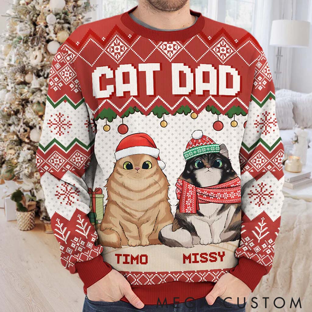 Personalized Cat Lover Super Sexy Cat Mum  Christmas Ugly Sweater