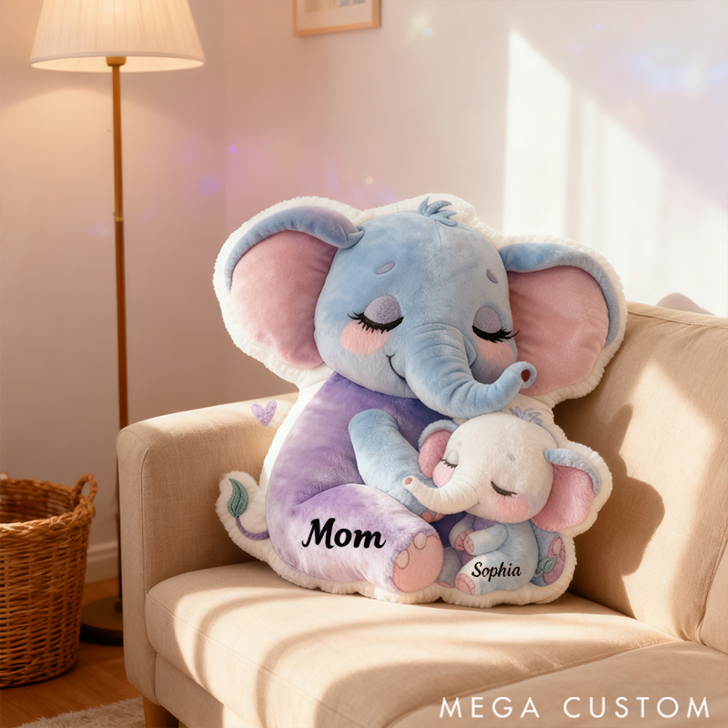 Personalized Family Bear 26 Letter Graphic 3D Print Pillow Family Gift  with Custom Name Design