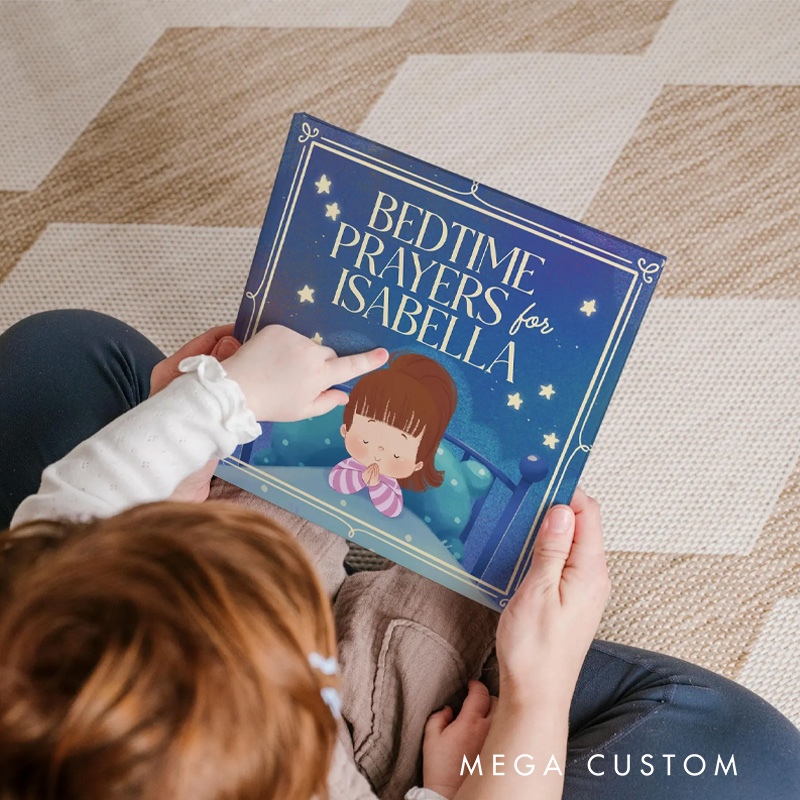 Personalized Bible Verses Bedtime Prayers Bedtime Prayers Book for Kids Boy or Girl Dedication Keepsake Christmas Gifts from Dad Mom Grandparents