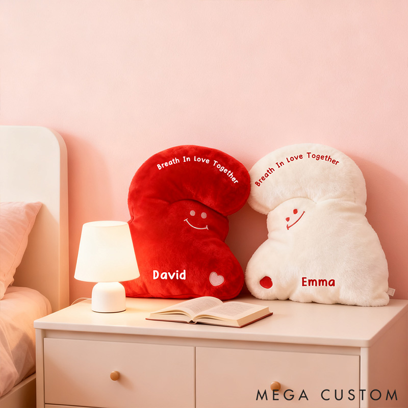 Personalized Girl Friend Heart Hug Pillow Custom Name Cushion Valentine's Day Pillow for Husband Wife for Boy Friend Christmas Gift for Him Her