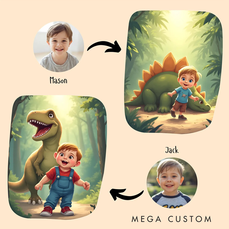 Personalized Dinosaur Storybook for Children’s Bedtime Book with Name Bedtime Storybook for Kids Boy Girl Grandchild Birthday Gift Christmas Gift
