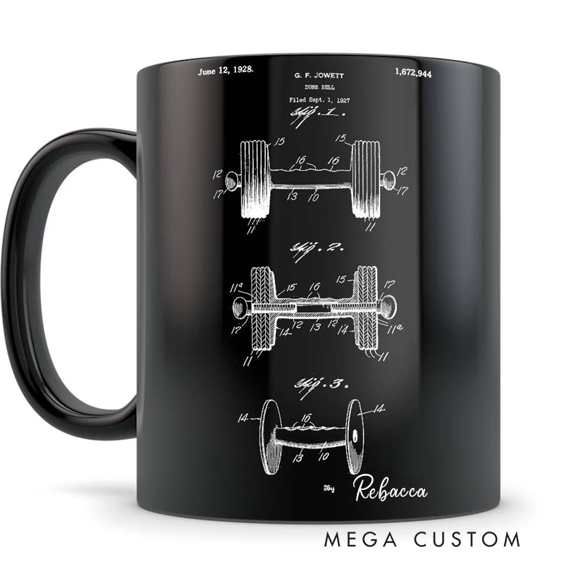 Personalized Weightlifter Mug Weightlifter Gift Bodybuilder Gift Men and Women Dumbell Mug Workout Mug Workout Gift Gym Mug Gym Gift