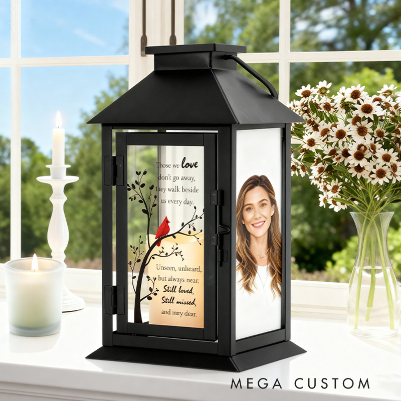 Personalized Memorial Lantern with LED Candle and Remote Bereavement Gifts in Memory of Mother Sympathy Gifts