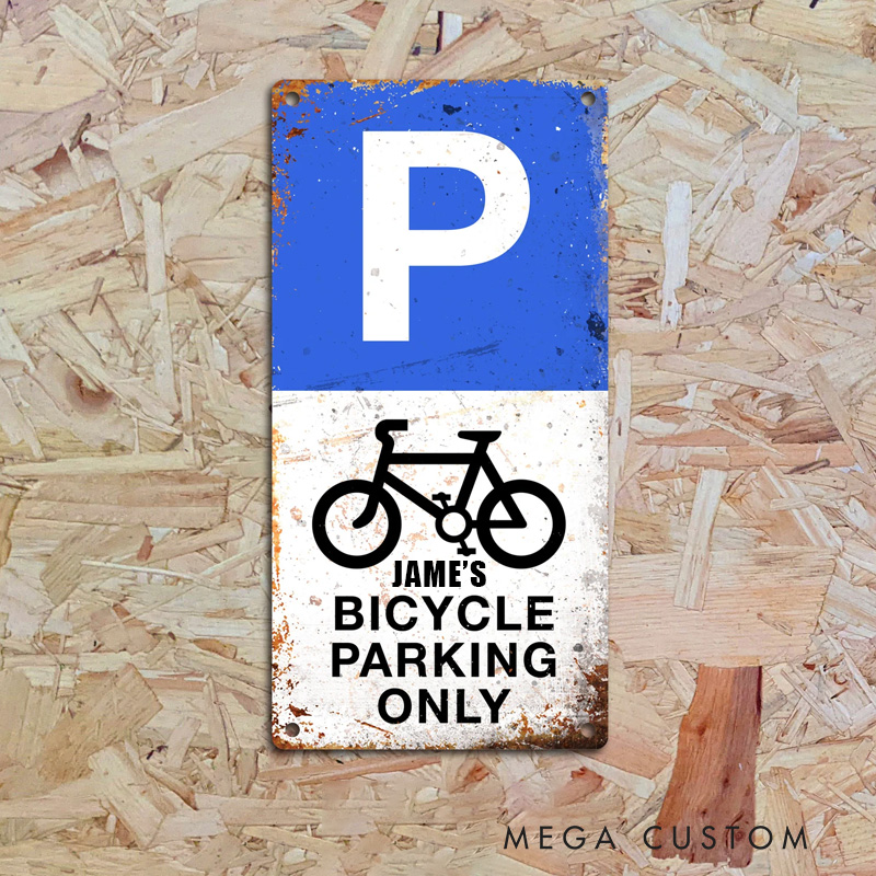 Personalized Bicycle Parking Signs Cycle Route Sustrans Touring Path Office Mancave Shed Bike for Cycling Riding Lovers