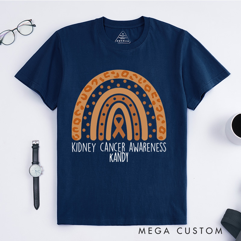 Personalized Kidney Cancer Awareness T-Shirt Cancer Support Gift Cancer Patient Gift