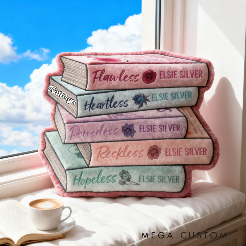 Personalized Bookish Throw Pillow Book Lover Pillow Book Pillow with Name for Reader Bookworm Gift for Reading Lover Pillow