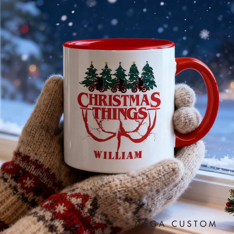 Personalized Christmas Things Cyclist Coffee Mug Funny Bicycle Gift Lover Mug Cyclist Gift Mountain Biker Gift Cycling Gift Bike Gift Bicyclist Mug Colour Options Available