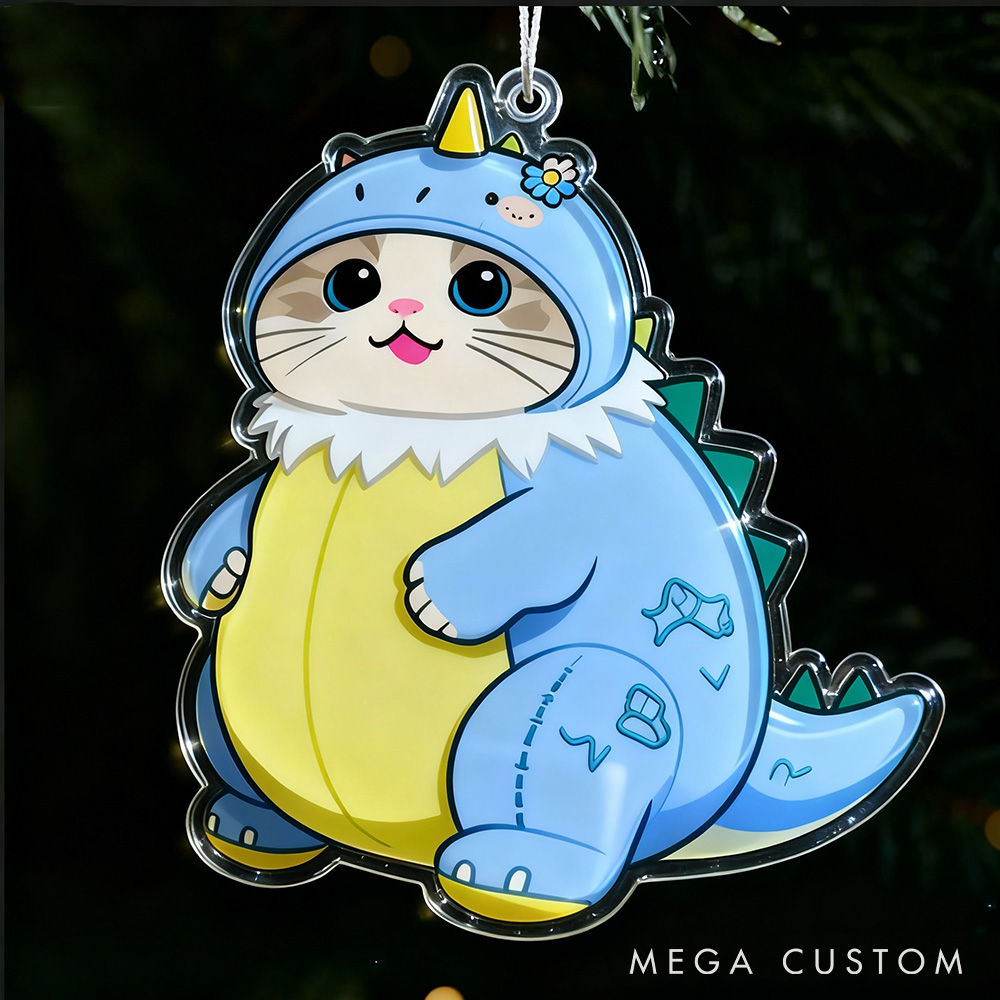 Personalized Pet Lover Adorable Dino Pet Ornament