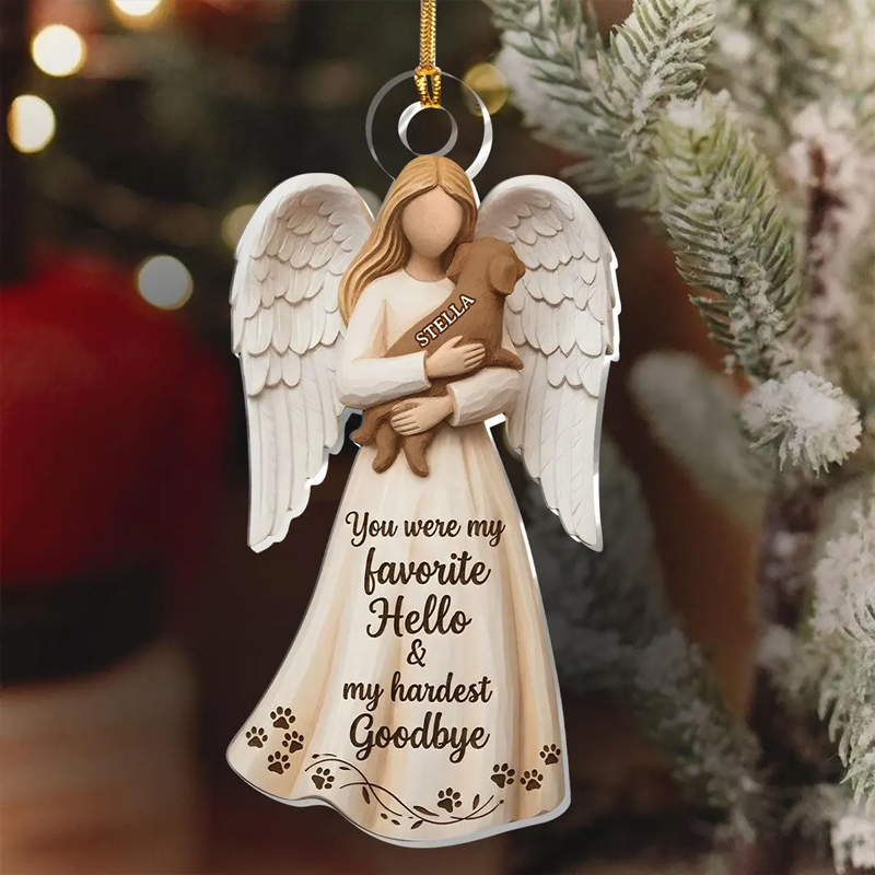 Personalized Dog Lover Girl with Dogs Christmas Ornament