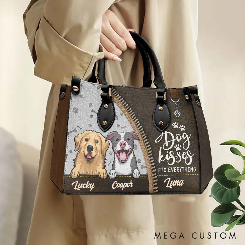Personalized Dog Lover Dogs Kisses Fix Everything Tote Bag