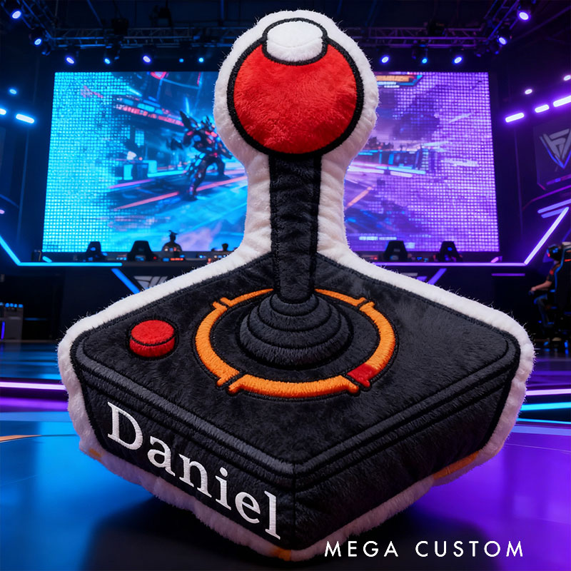Personalized Graphic 3D Print Game Controller-Shaped Pillow with Your Name Perfect Christmas Gift for Gamers and Suitable for Kids