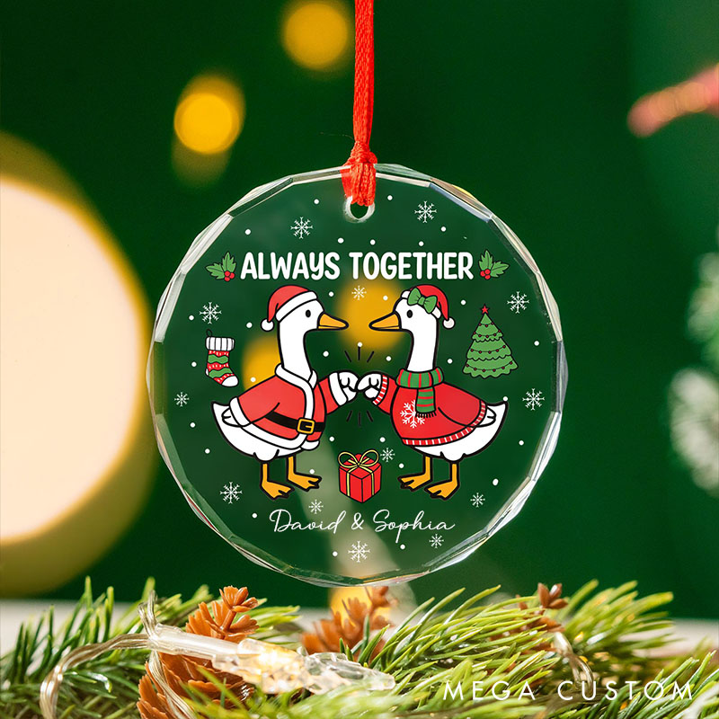 Personalized Couple Goose Christmas Ornament Couple Christmas Together Ornament New Couple Keepsake Gift for Newlyweds