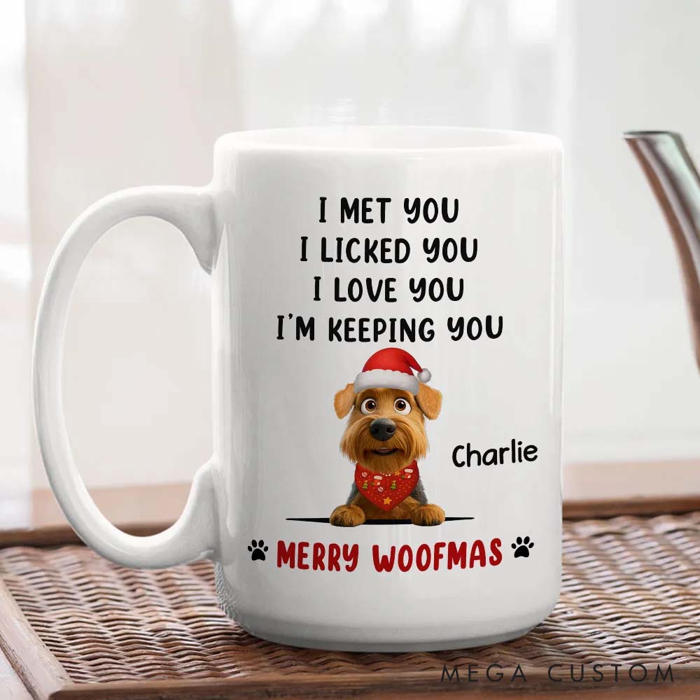 Personalized Dog Lover We Licked and Love You Mugs