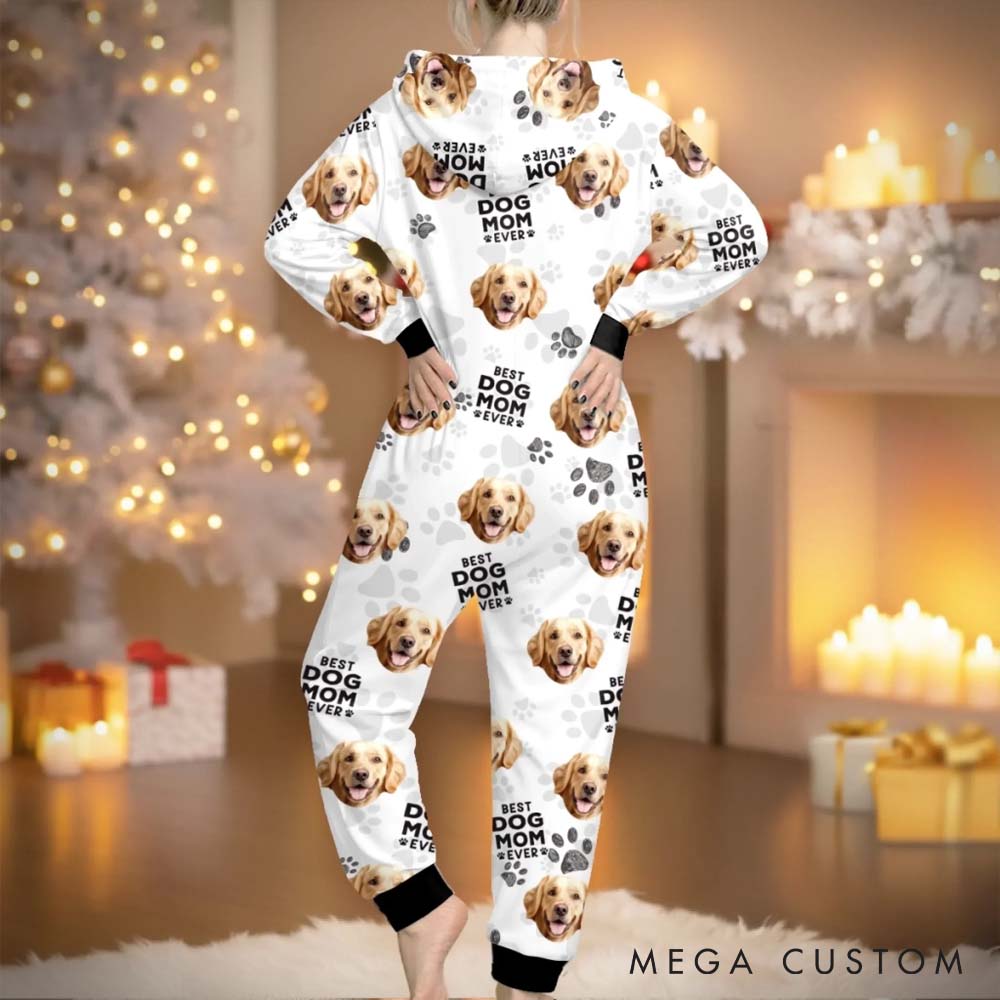 Personalized Pet Lover Photo My Happy Place Adult Onesie