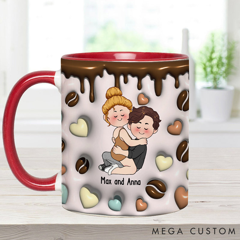 Personalized Couple I Like You How I Like My Coffee Hot and Inside Me Ceramic Mug Cute Sex Mug Valentine's Day Gift for Him Her Boyfriend Girlfriend