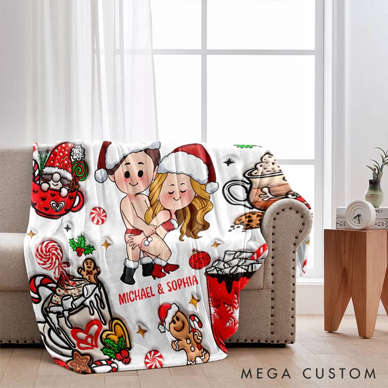 Personalized Couple Thanks For All The Orgasms Blanket Dirty Talk Sex Love Position Blanket Christmas Gift for Couple for Husband Wife