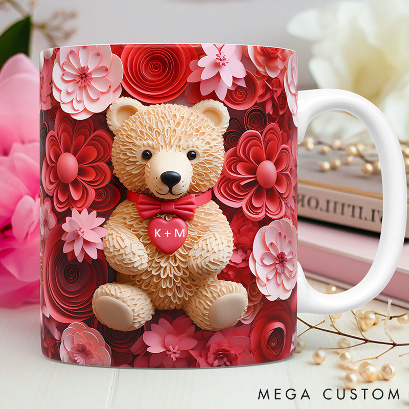 Personalized Couple Valentine's Mug Wedding Anniversary Mug for Wife Girlfriend