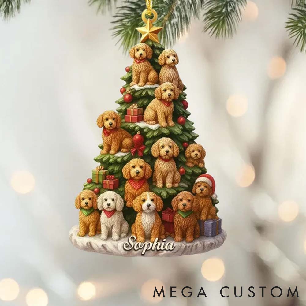 Personalized Pet Lover Custom Pet Photo Trees Christmas Ornament