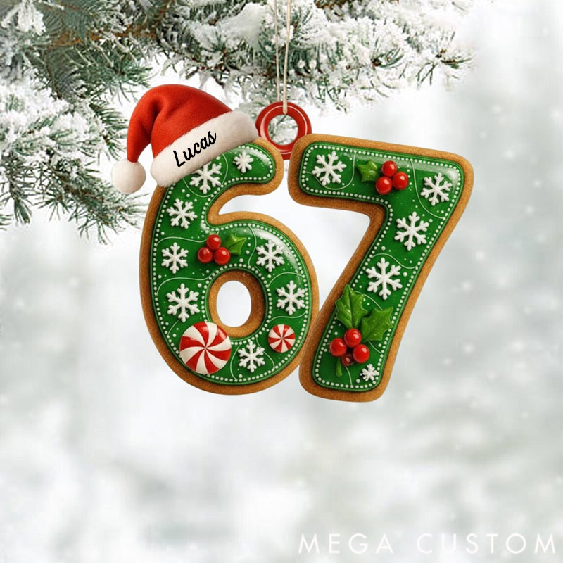 Personalized Six Seven Christmas Ornament Custom Name Christmas Ornament for the whole family