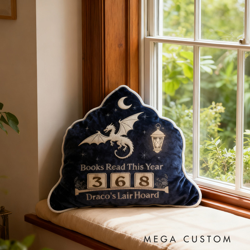 Personalized Book Read This Years Throw Pillow Night Court Books Tracker Pillow with Name Bookshelf Counter Pillow for Fantasy Book Lover Christmas Gift