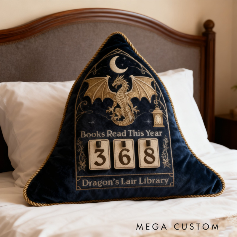 Personalized Book Read This Years Throw Pillow Night Court Books Tracker Pillow with Name Bookshelf Counter Pillow for Fantasy Book Lover Christmas Gift