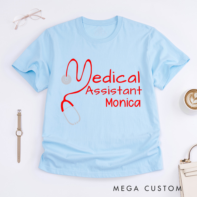 Personalized Nurse T-Shirts Stylish Medical Assistant Design T-Shirts