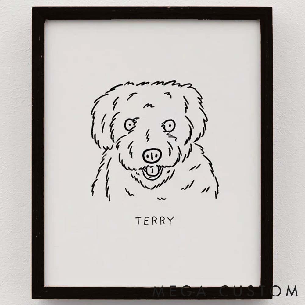 Personalized Pet Lover Custom Christmas Pet Portrait