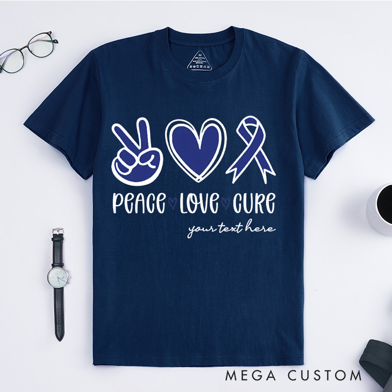 Personalized Colon Cancer T-Shirt Cancer Support Squad Gift