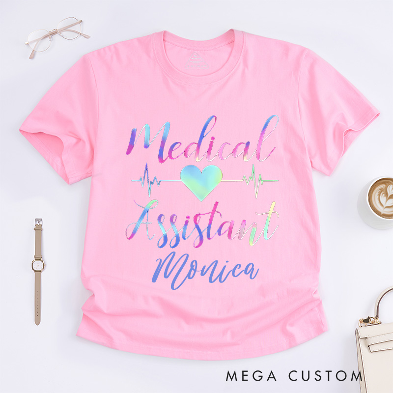 Personalized Nurse T-Shirts Heartfelt Medical Assistant Design T-Shirts